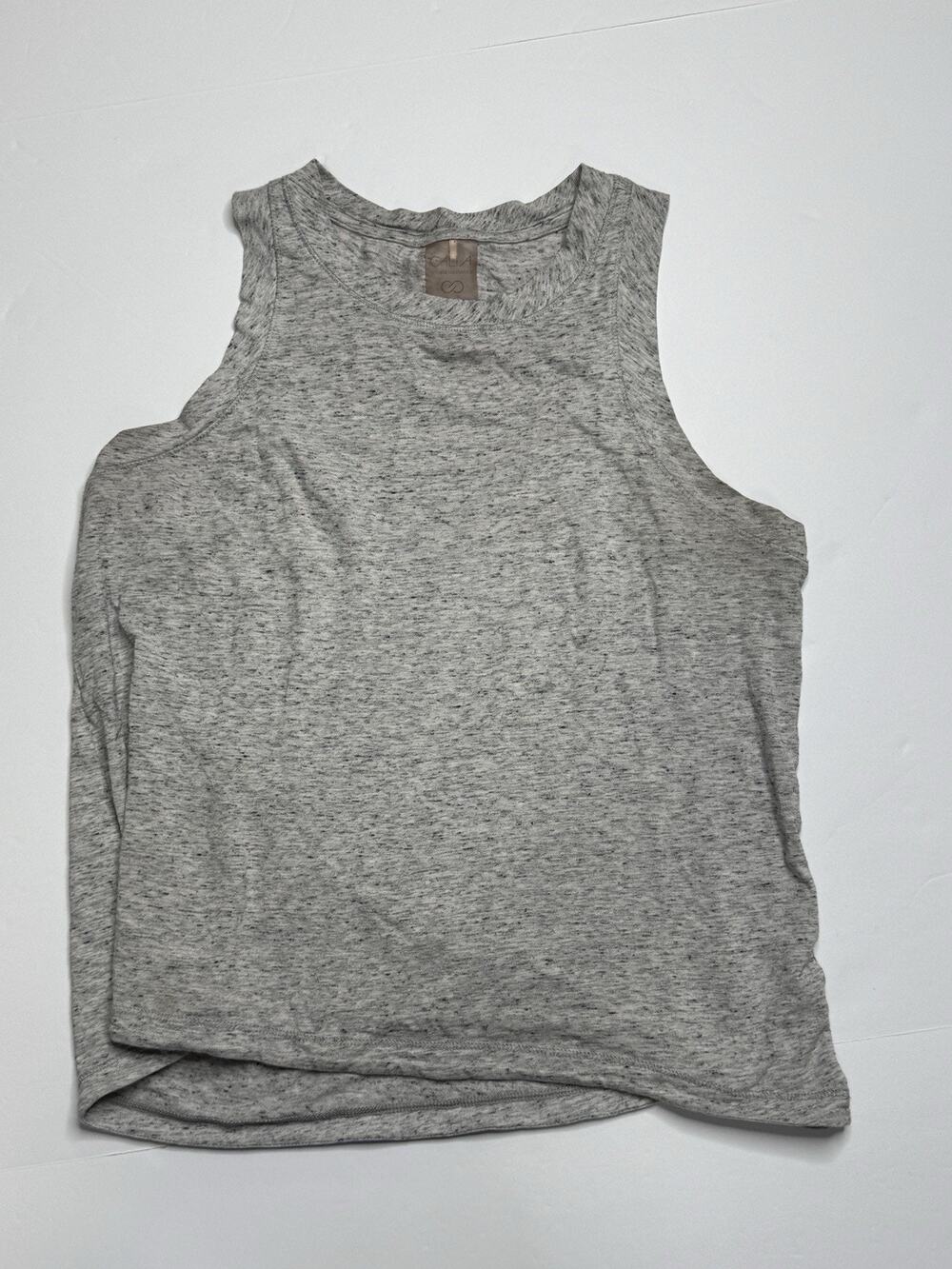 CALIA by Carrie Underwood Tank Top Womens XS Gray Speckled High Low Activewear